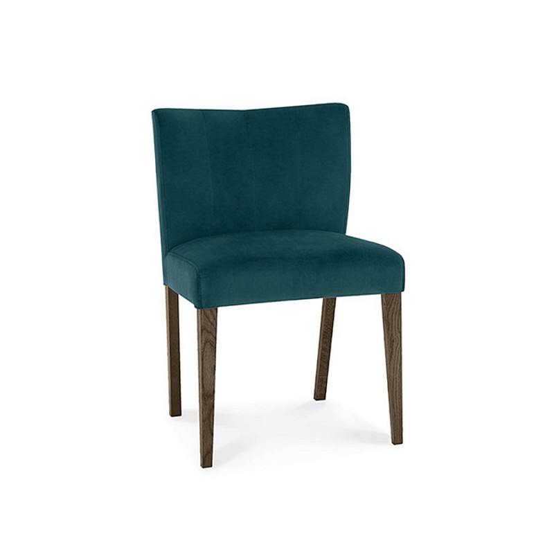 Ēdamistabas krēsls TURIN 57x51xH80cm, mīksta polsterēta sēdvieta un atzveltne pārklāta ar jūras zaļas krāsas samta audum