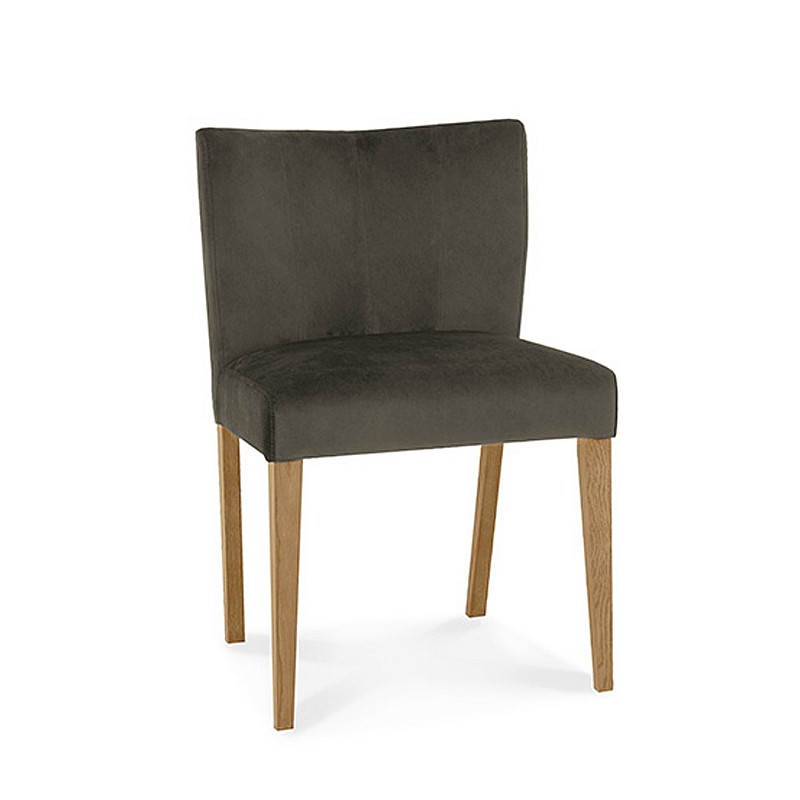 Ēdamistabas krēsls TURIN 57x51xH80cm, mīksta polsterēta sēdvieta un atzveltne pārklāta ar zeltīti brūnas krāsas samta au