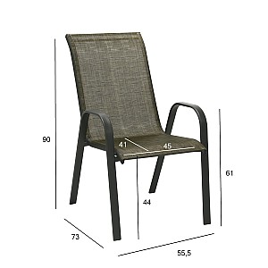 Krēsls DUBLIN 55,5x73xH90cm, zeltaini brūns