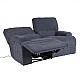Dīvāns MARCUS 2-viet. ar mehānismu, 160x99xH96,5cm, materiāls: audums, krāsa: pelēki-zils
