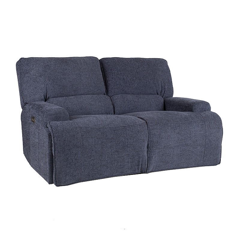 Dīvāns MARCUS 2-viet. ar mehānismu, 160x99xH96,5cm, materiāls: audums, krāsa: pelēki-zils