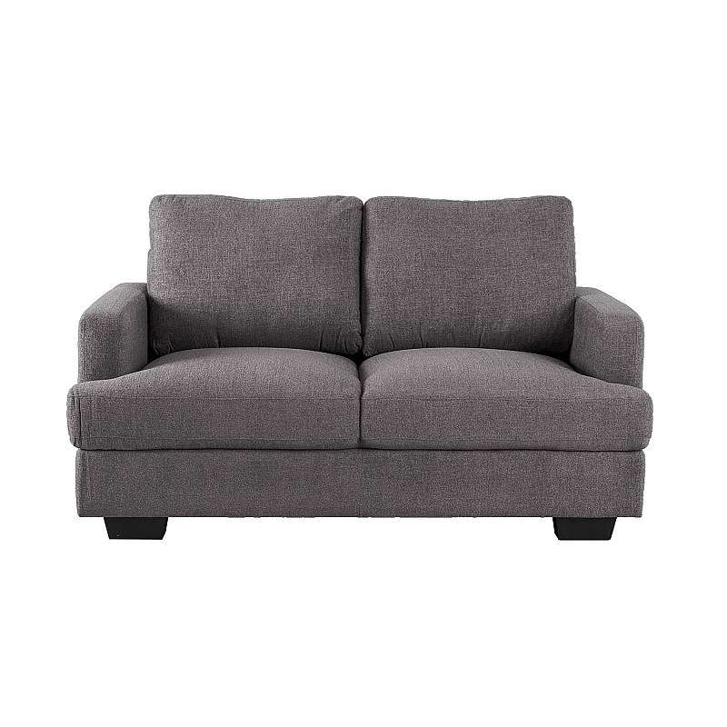 Dīvāns YORK 2-vietīgs 149x88xH85cm, materiāls: audums, krāsa: tumši pelēks