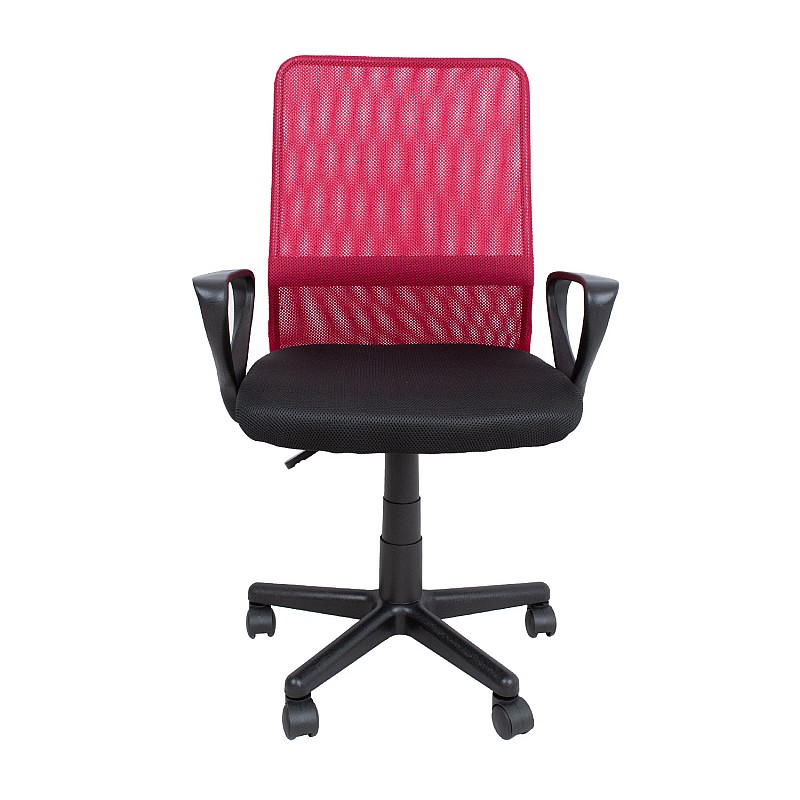 Darba krēsls BELINDA melns/sarkans