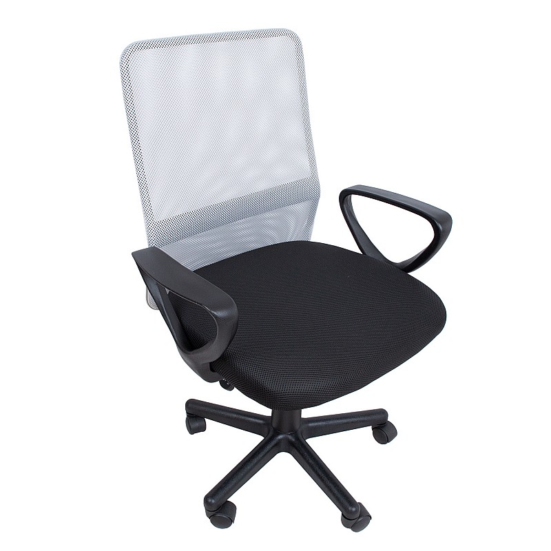 Darba krēsls BELINDA melns/pelēks