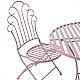 Krēsls ROSY saliekams 55,5x45x93,5cm, kalts dzelzs, rozā