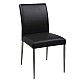 Krēsli 2gab. SALA 46,5x57,5xH87cm, materiāls: āda, krāsa: melns, kājas: nerūsējošs tērauds
