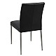 Krēsli 2gab. SALA 46,5x57,5xH87cm, materiāls: āda, krāsa: melns, kājas: nerūsējošs tērauds