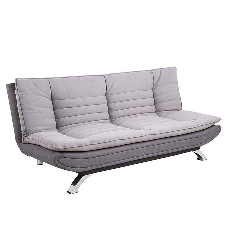 Dīvāns gulta FAITH 196x98xH91cm, pārklājuma materiāls: audums, krāsa: pelēks / tumši pelēks, kājiņas: hroms metāls