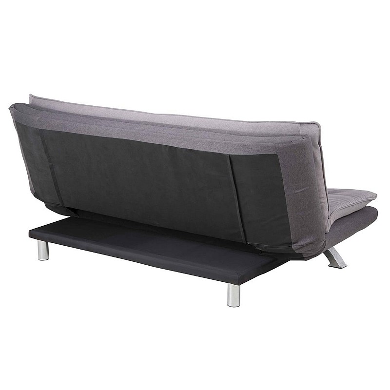 Dīvāns gulta FAITH 196x98xH91cm, pārklājuma materiāls: audums, krāsa: pelēks / tumši pelēks, kājiņas: hroms metāls